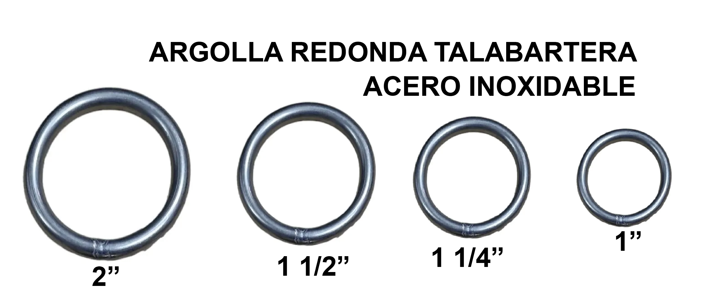 ARGOLLA REDONDA TALABARTERA ACERO INOXIDABLE